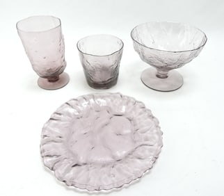 Morgantown amethyst Crinkle glass