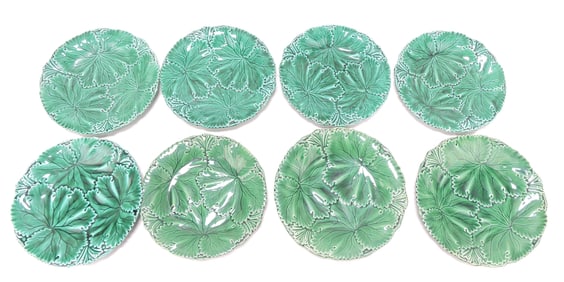 Copeland dark green majolica lot of