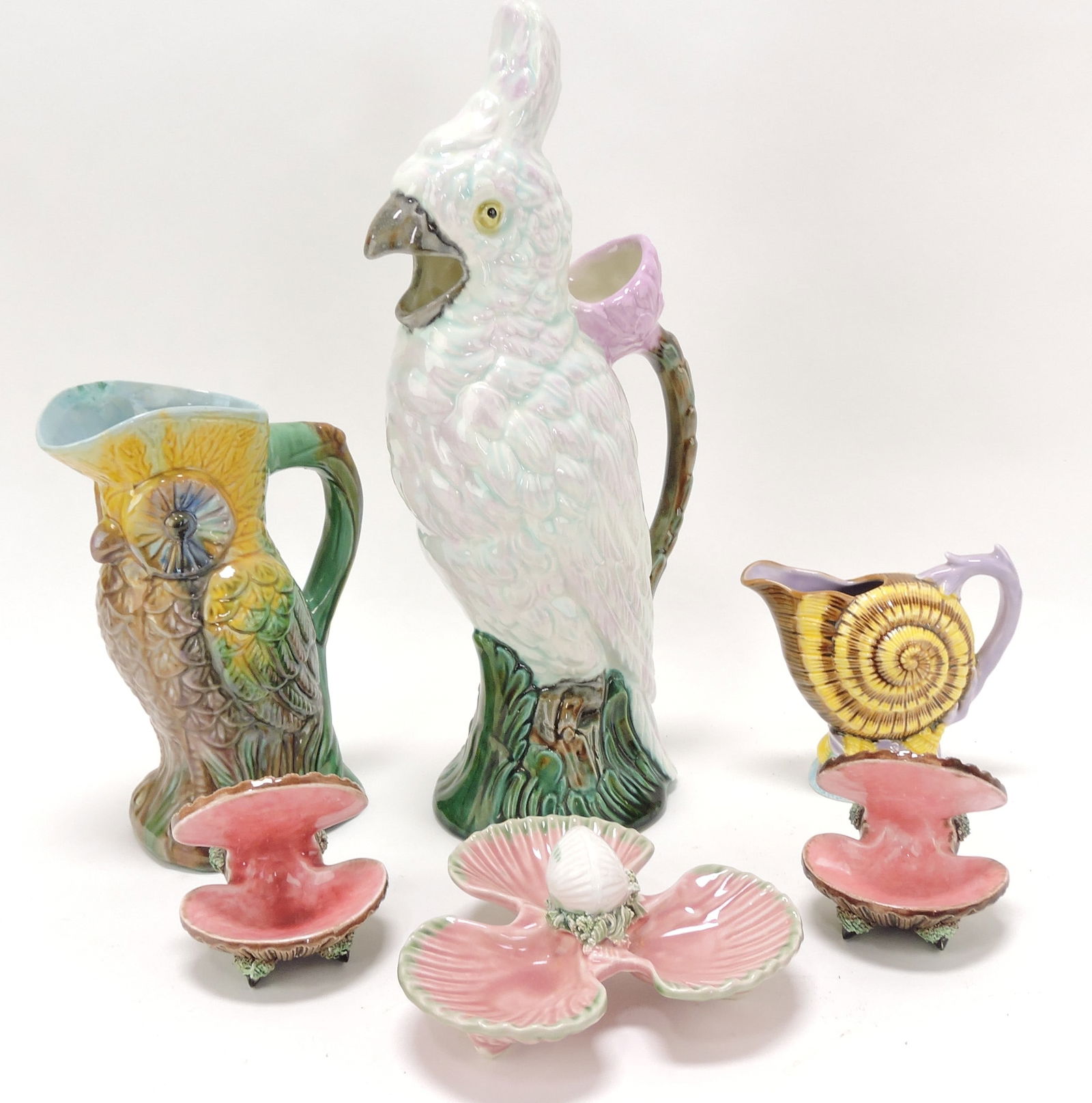 Contemporary majolica lot of 6 pieces, (1 of 1)