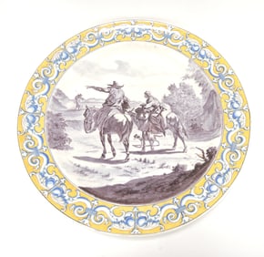 Large Italian majolica charger,