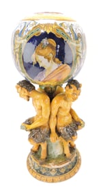 Large Italian vase supported by