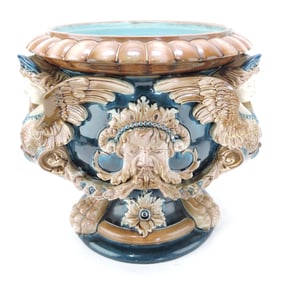 Austrian majolica large jardiniere with