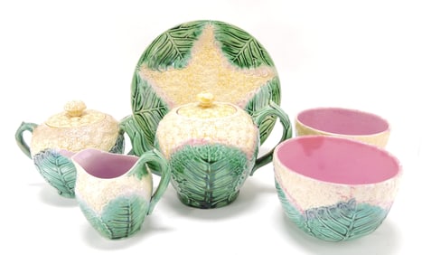 Etruscan majolica cauliflower lot of