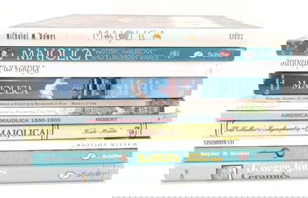 Majolica lot of 11 reference books