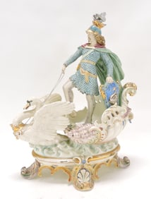 Hugo Lonitz majolica figural table