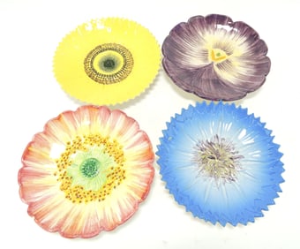Massier (unmarked) lot of 4 - 8" floral