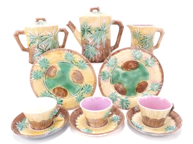 Etruscan majolica bamboo lot of