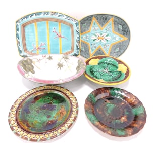 Wedgwood majolica lot of 6 pieces,