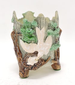 Thomas Sergent Palissy majolica vase