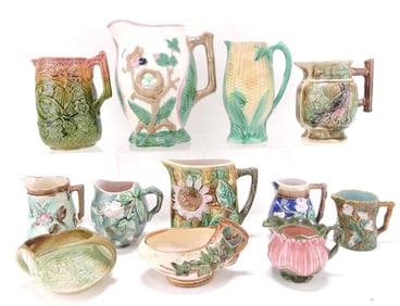 Majolica and non majolica lot of