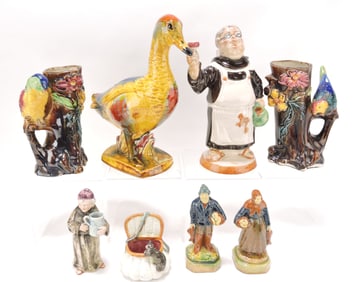 Majolica and non majolica lot of