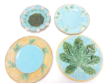 George Jones majolica lot of 4