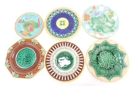 Wedgwood majolica lot of 6