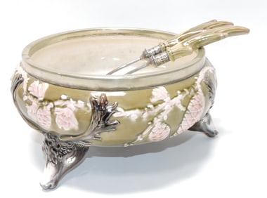 Wedgwood Argenta majolica salad bowl