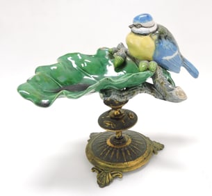 Minton Wilbrahm bird and leaf dish
