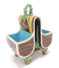 Minton majolica double pocket card