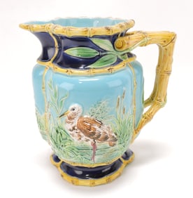 George Jones majolica stork in