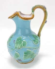Minton majolica ivy and berry jug,