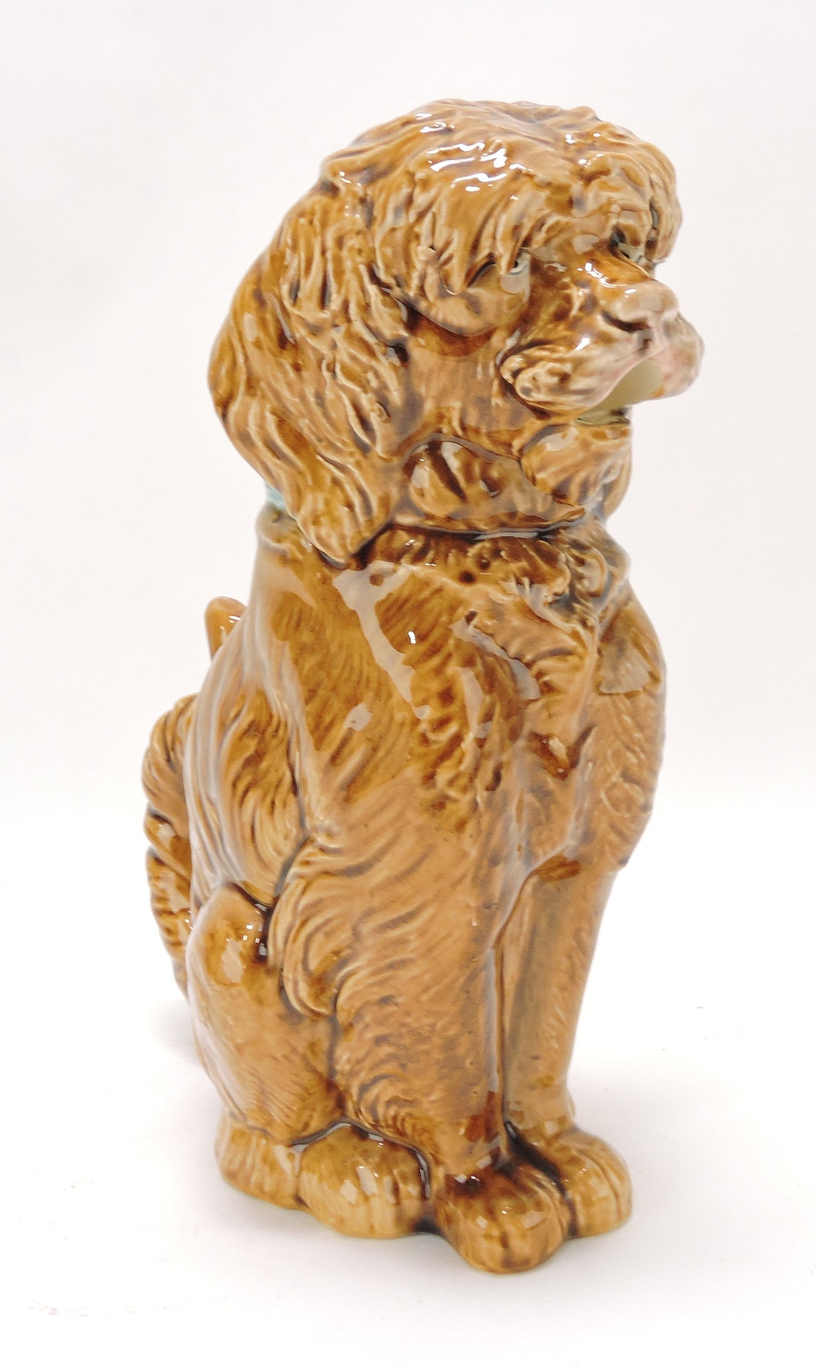 G. Dreyfus majolica dog pitcher, (1 of 1)