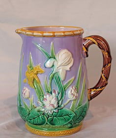 George Jones majolica iris and