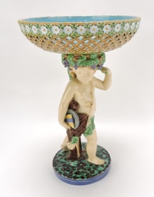 Minton majolica Vintager figure