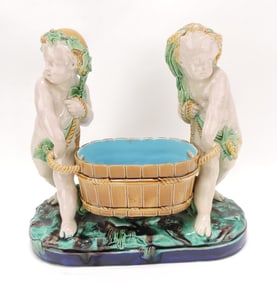 Minton majolica sweet meat server with