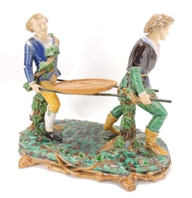Minton majolica pair of vintagers