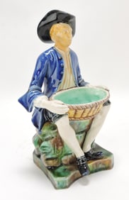 Wedgwood majolica figural salt in the