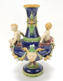 Minton majolica urn (lacking cover)