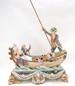 Continental majolica figural of a