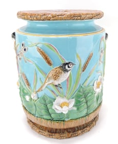 George Jones turquoise garden seat