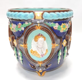 Wedgwood majolica footed jardiniere,