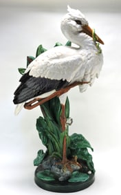 Minton majolica stork stick stand