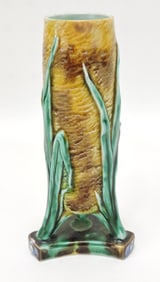 Wedgwood majolica cattail bud vase,
