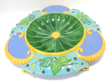 Minton large majolica server with