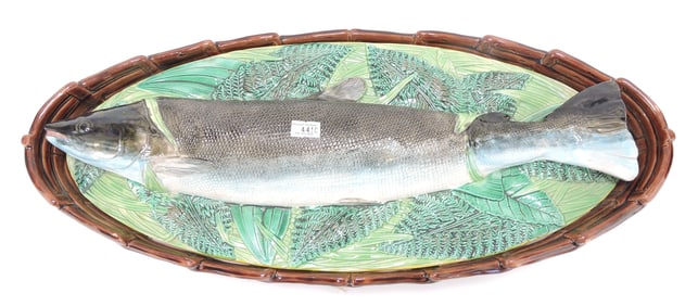 George Jones majolica mackerel fish