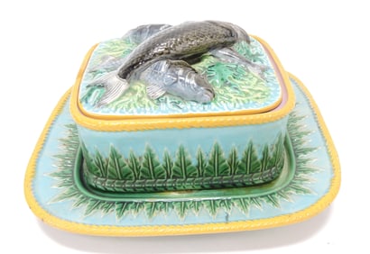 George Jones majolica acanthus leaf