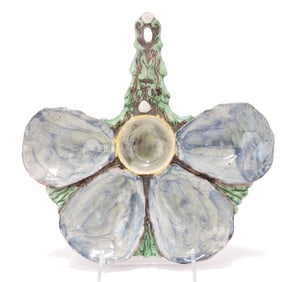 RARE J.W. Boteler four well oyster plate