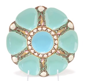 Minton majolica seamist six well