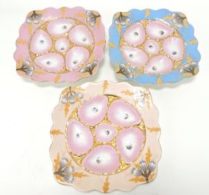 Porcelain lot of 3 - 9" five well