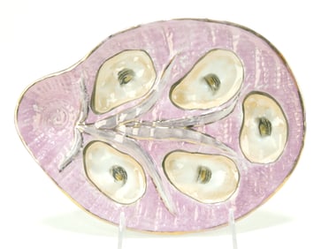 Moser style porcelain five well oyster