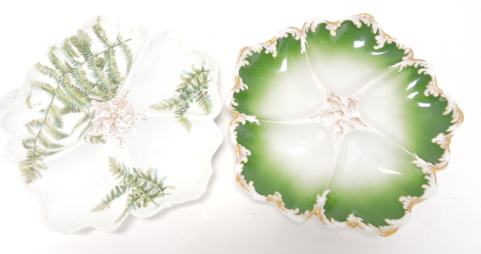 T.V. France lot of 2 - 8 1/4" oyster: plates