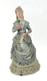 Terra cotta figural tobacco jar of a