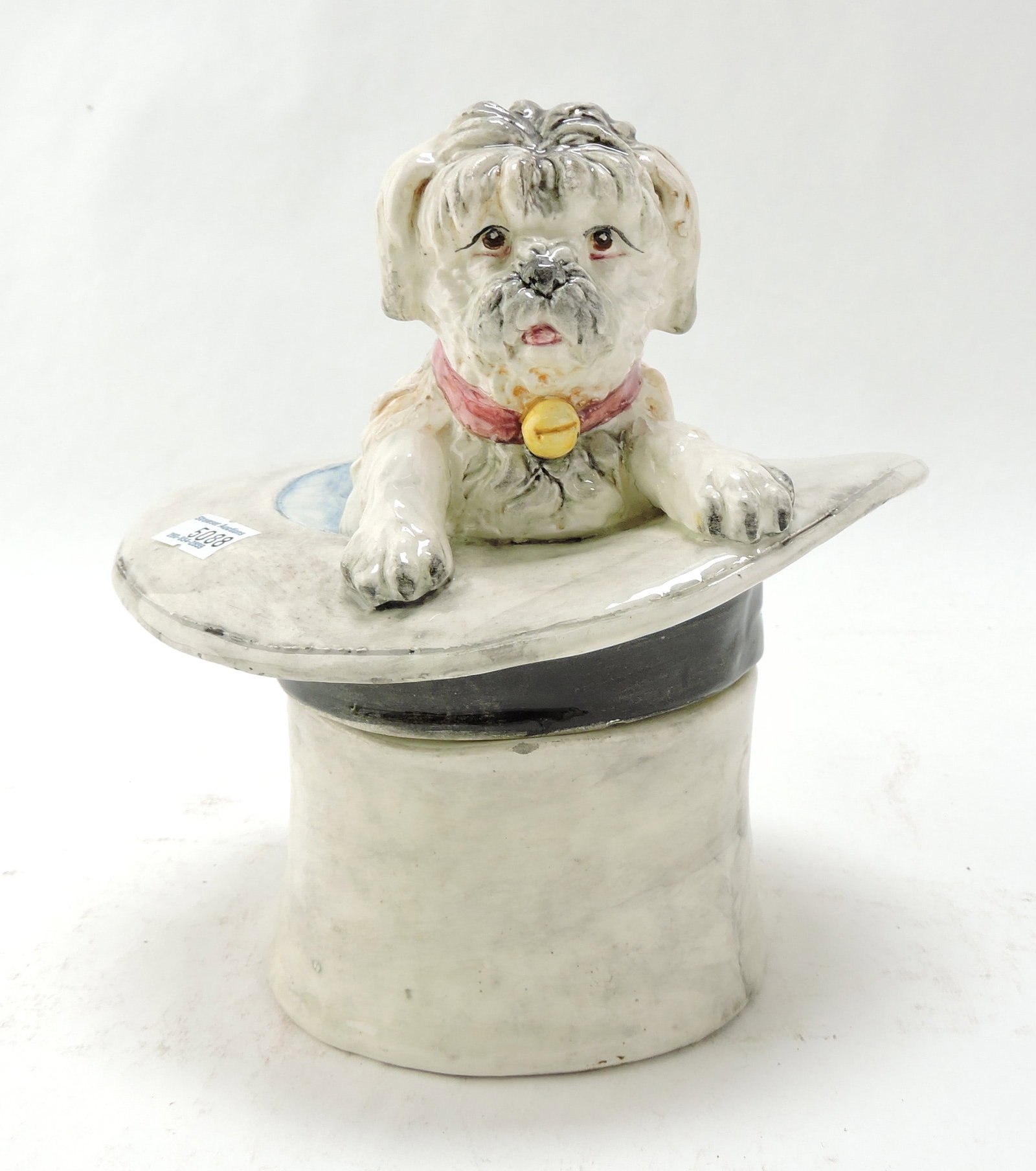 Majolica figural tobacco jar of a (1 of 1)