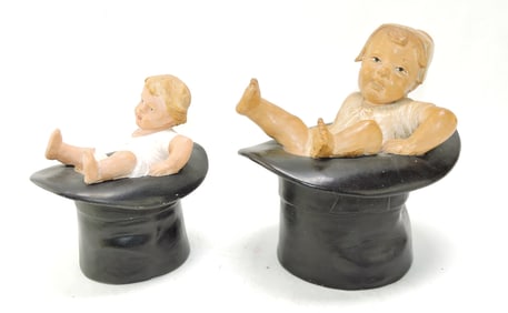 Bernard Bloch lot of 2 terra cotta