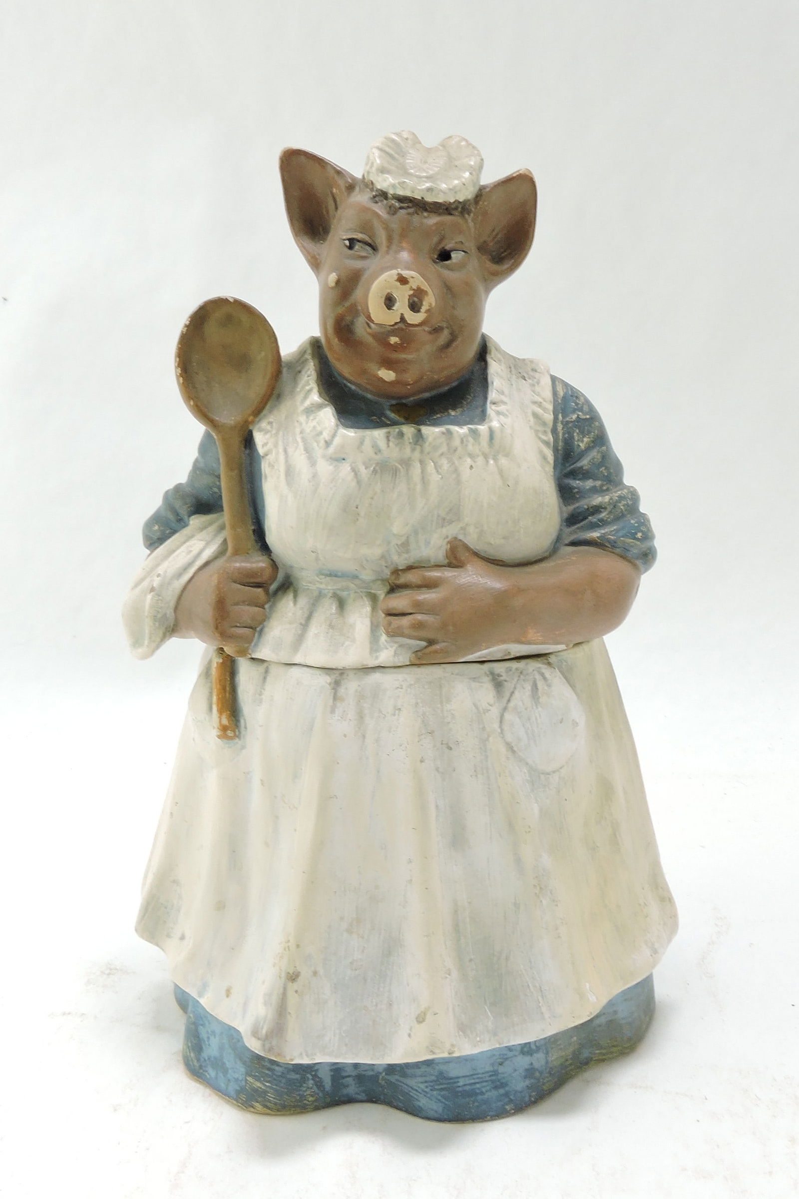 Terra cotta figural tobacco jar of (1 of 1)