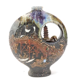 Japanese Sumida Gawa vase,