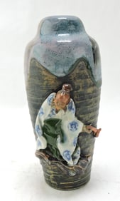 Japanese Sumida Gawa vase,