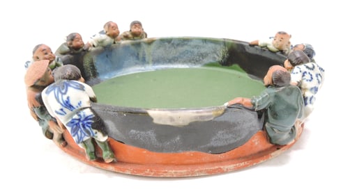 Japanese Sumida Gawa bowl, 9"