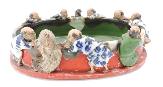 Japanese Sumida Gawa bowl, 8"